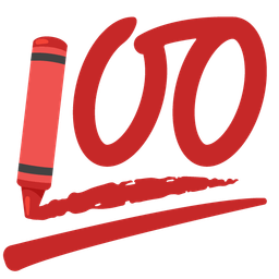 hundred points and crayon