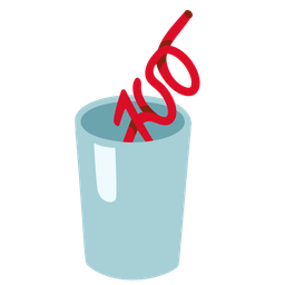 hundred points and cup with straw