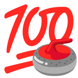 hundred points and curling stone