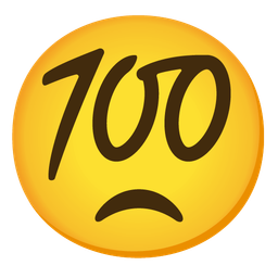 hundred points and disappointed face