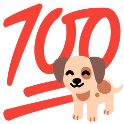 hundred points and dog face