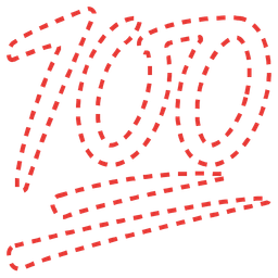 hundred points and dotted line face
