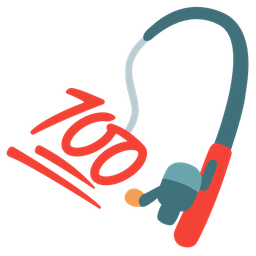 hundred points and fishing pole