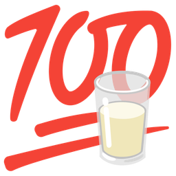 hundred points and glass of milk