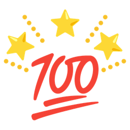 hundred points and glowing star