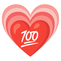 hundred points and growing heart