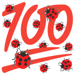 hundred points and lady beetle