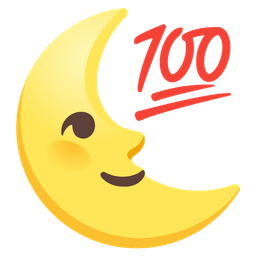 hundred points and last quarter moon face