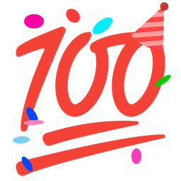 hundred points and partying face