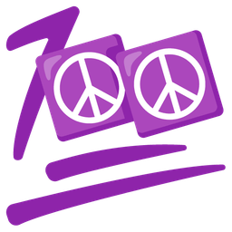 hundred points and peace symbol