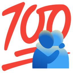 hundred points and people hugging