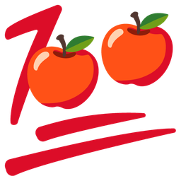 hundred points and red apple