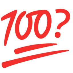 hundred points and red question mark