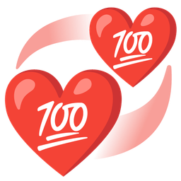 hundred points and revolving hearts