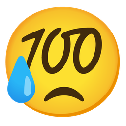 hundred points and sad but relieved face