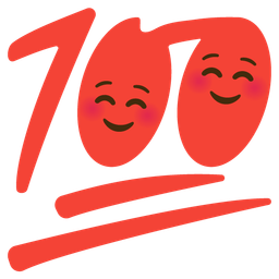 Hundred points and Smiling face