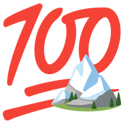 hundred points and snow-capped mountain