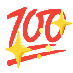 hundred points and sparkling heart