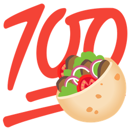 hundred points and stuffed flatbread