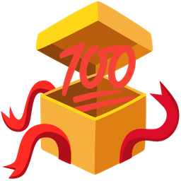 hundred points and wrapped gift