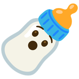 Hushed face and Baby bottle