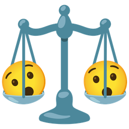 Hushed face and Balance scale