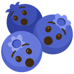 hushed face and blueberries