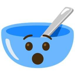 Hushed face and Bowl with spoon