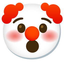 Hushed face and Clown face