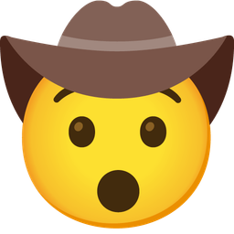 Hushed face and Cowboy hat face