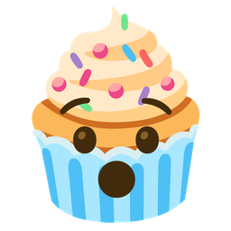 Hushed face and Cupcake