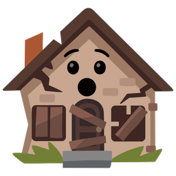 Hushed face and Derelict house