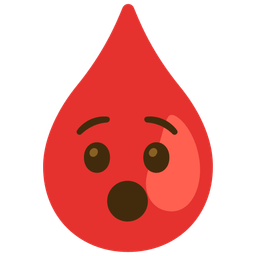 Hushed face and Drop of blood