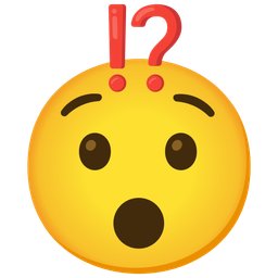 Hushed face and Exclamation question mark