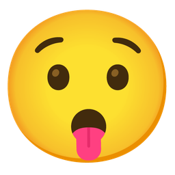 Hushed face and Face savoring food