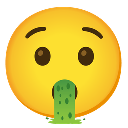 Hushed face and Face vomiting