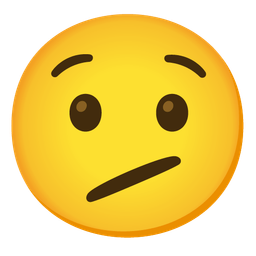 Hushed face and Face with diagonal mouth