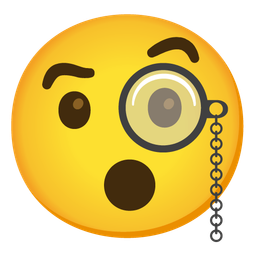 Hushed face and Face with monocle