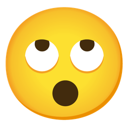 Hushed face and Face with rolling eyes