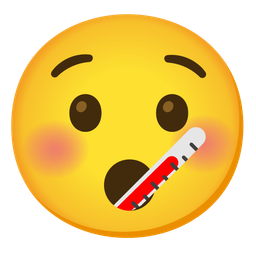 Hushed face and Face with thermometer