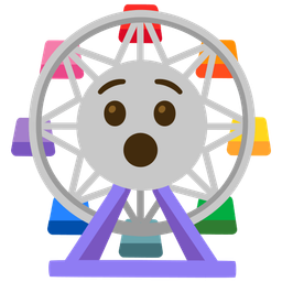 Hushed face and Ferris wheel