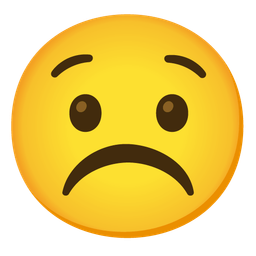 Hushed face and Frowning face