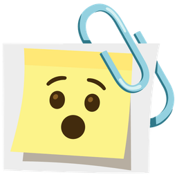 Hushed face and Linked paperclips