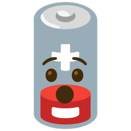 Hushed face and Low battery