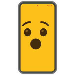 Hushed face and Mobile phone