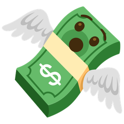 Hushed face and Money with wings