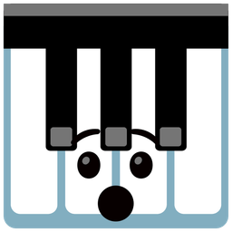 Hushed face and Musical keyboard