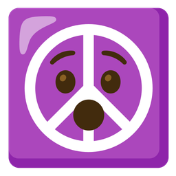 Hushed face and Peace symbol