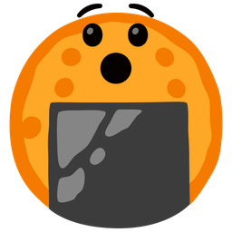 Hushed face and Rice cracker