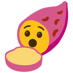 Hushed face and Roasted sweet potato